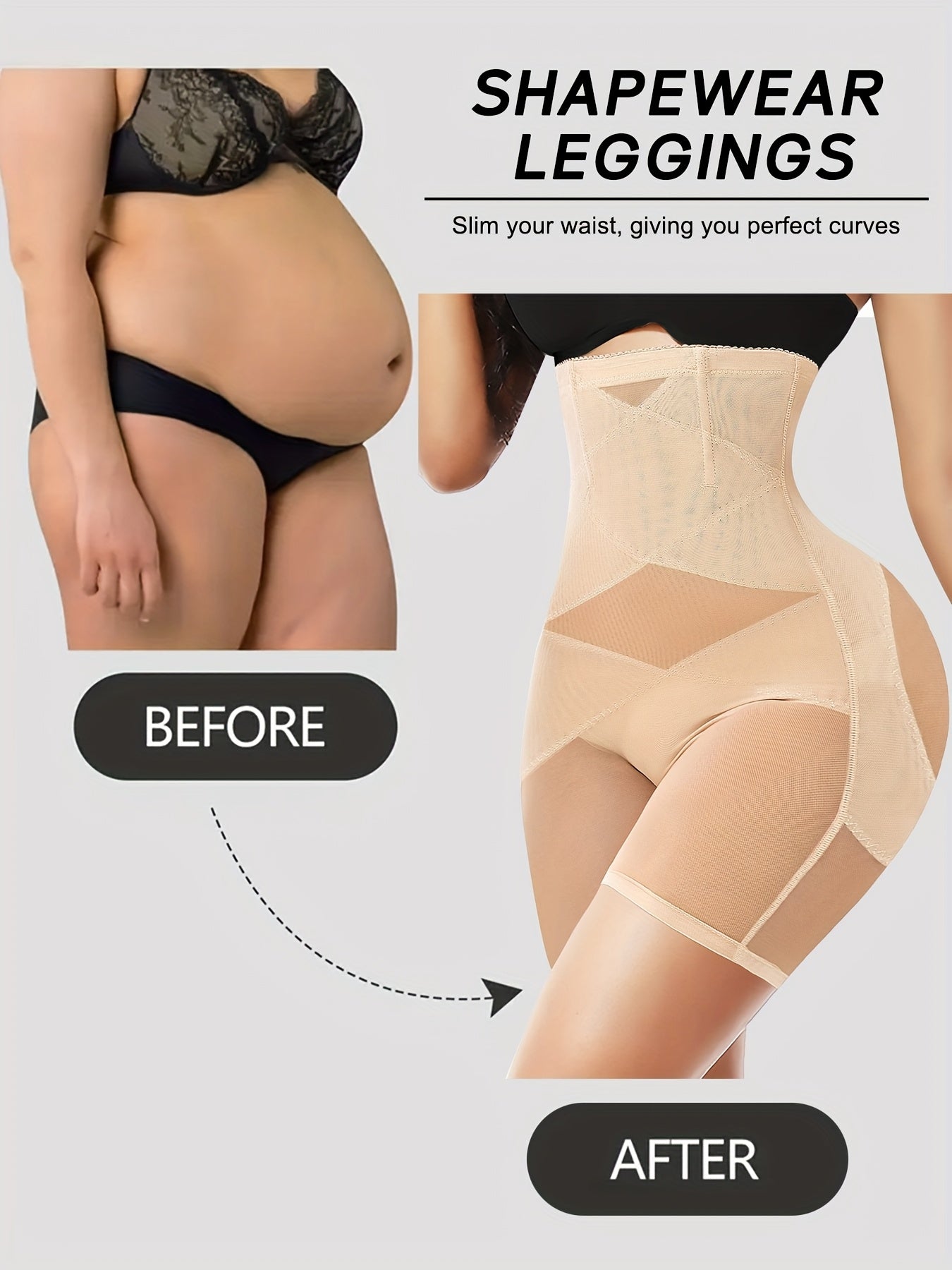 Women's High-Waist Butt Lifting Shaping Shorts - Seamless Tummy Control Mid-Support Breathable Shorts for Spring/Summer, Elegant Solid Color One-Piece Underwear Trainer